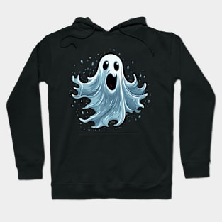 Cartoon Ghost - Spooky Halloween Horror Goth Hoodie